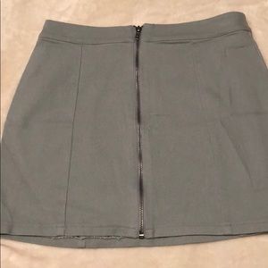 Light denim mini skirt